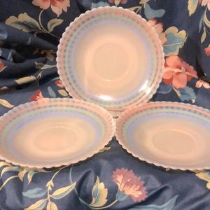 Vintage MacBeth Evans Petalware Saucers